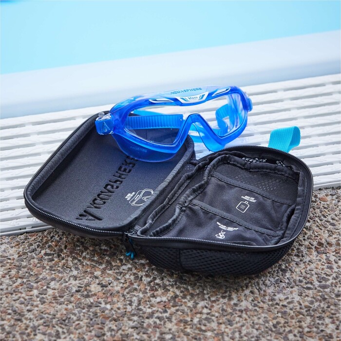 2024 Aquasphere Swim Mask Case ST1750141 - Black / Light Blue